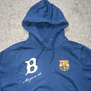 NWOT FC Barcelona Hoodie Sweatshirt Adult Small navy Barça 1899
